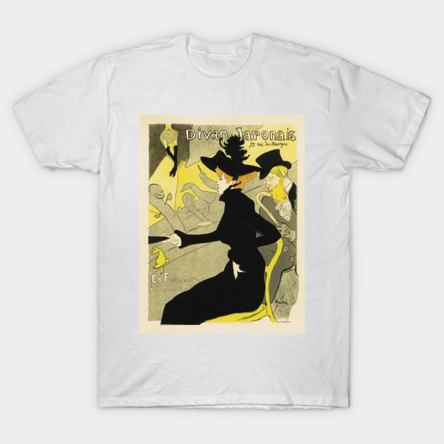 DIVAN JAPONAIS 1894 Lithograph Poster by Henri Toulouse Lautrec Vintage French Cafe Chantant T-Shirt by vintageposters